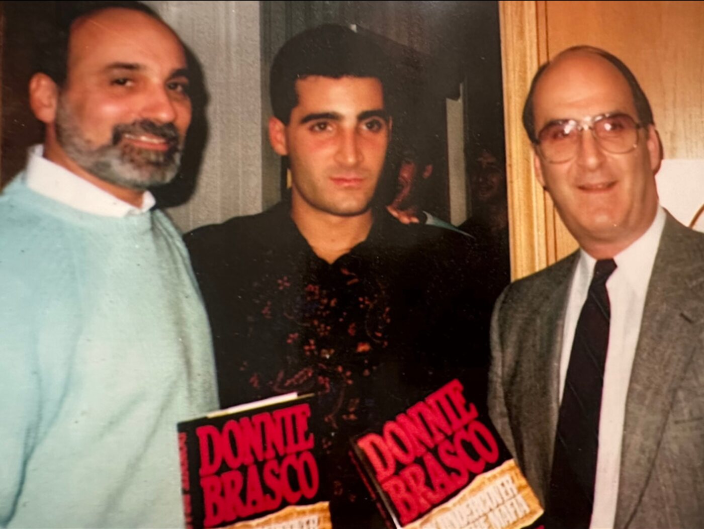 A young Donnie at the book signing with the original Donnie Brasco book
