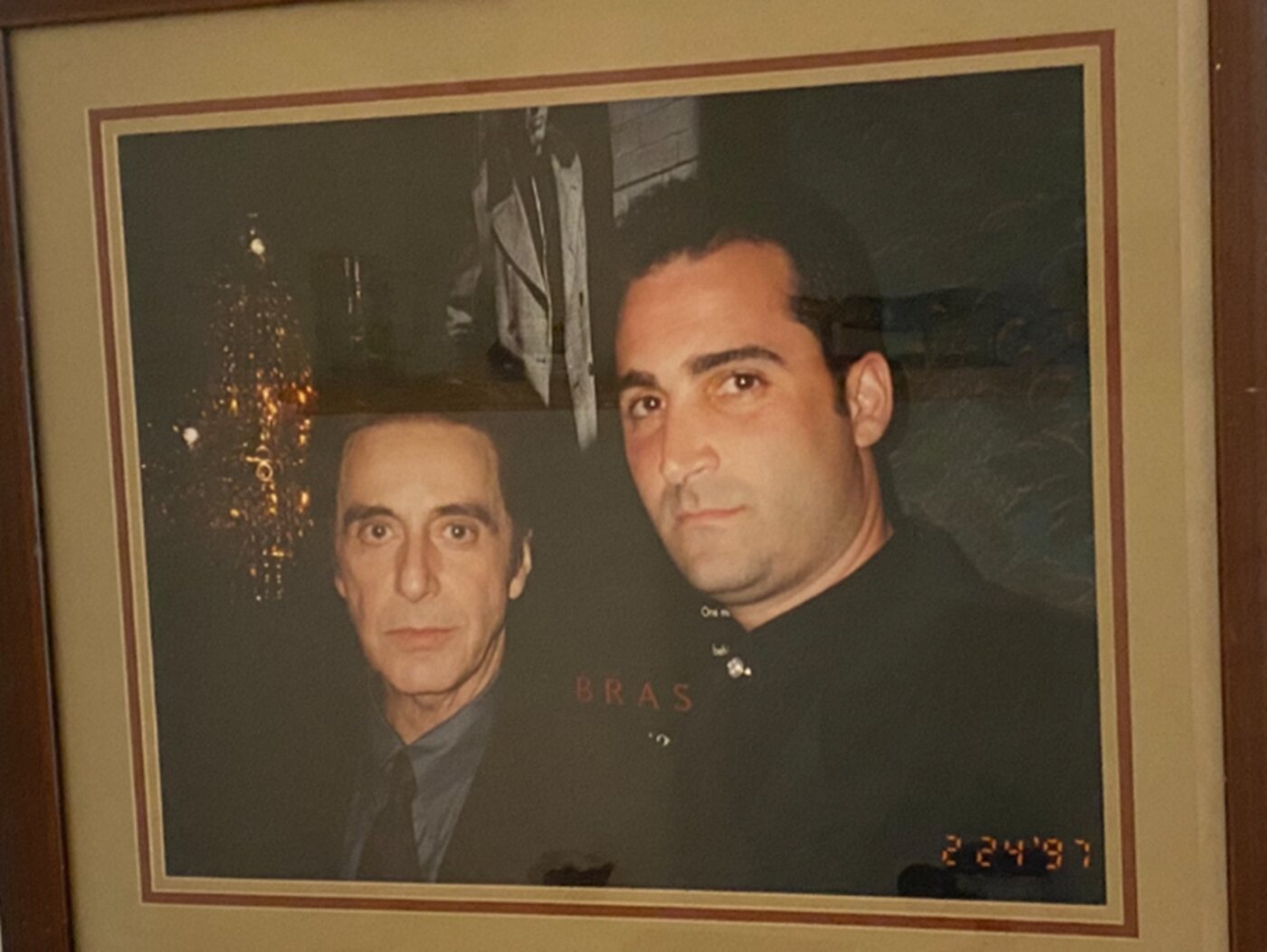 Donnie with Al Pacino, who starred in the Donnie Brasco film